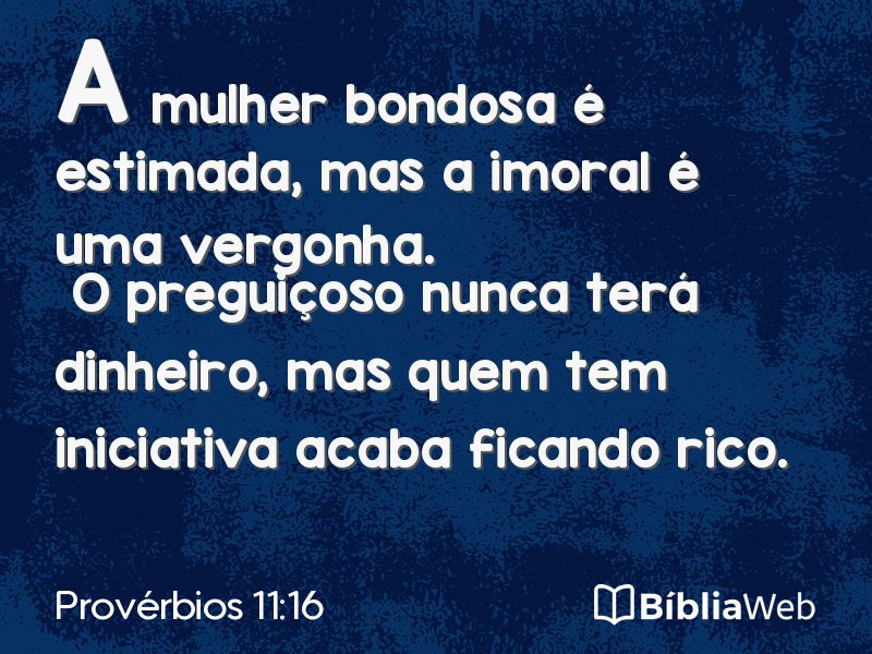 Provérbios 11:16 em imagem para compartilhar