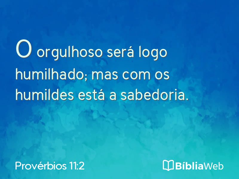 Provérbios 11:2 em imagem para compartilhar
