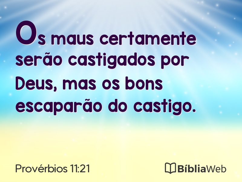 Provérbios 11:21 em imagem para compartilhar