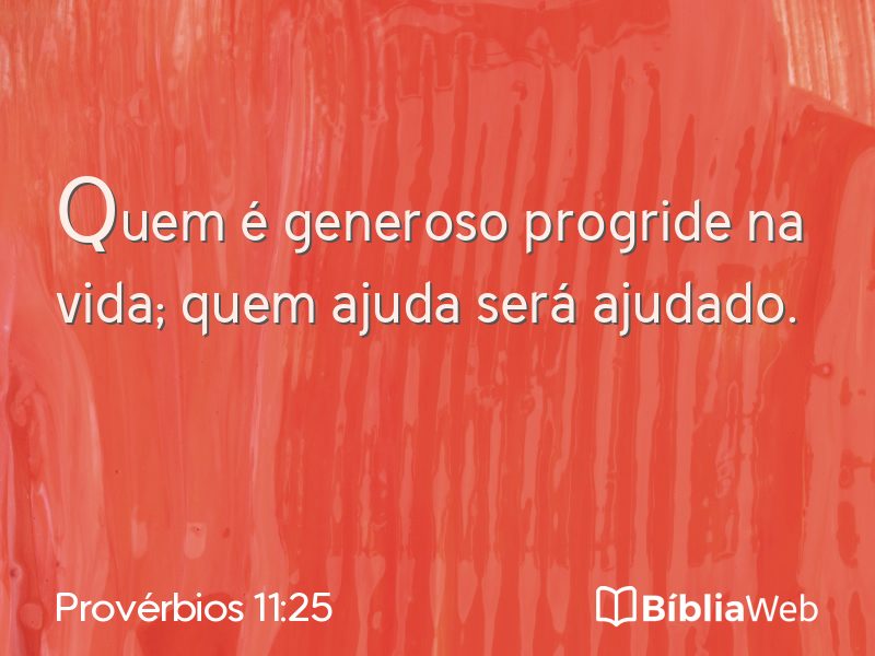 Provérbios 11:25 em imagem para compartilhar