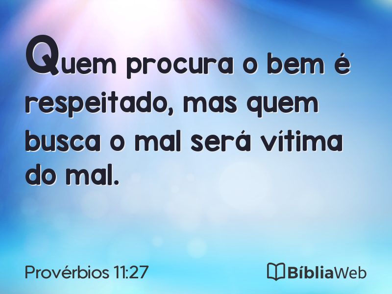 Provérbios 11:27 em imagem para compartilhar