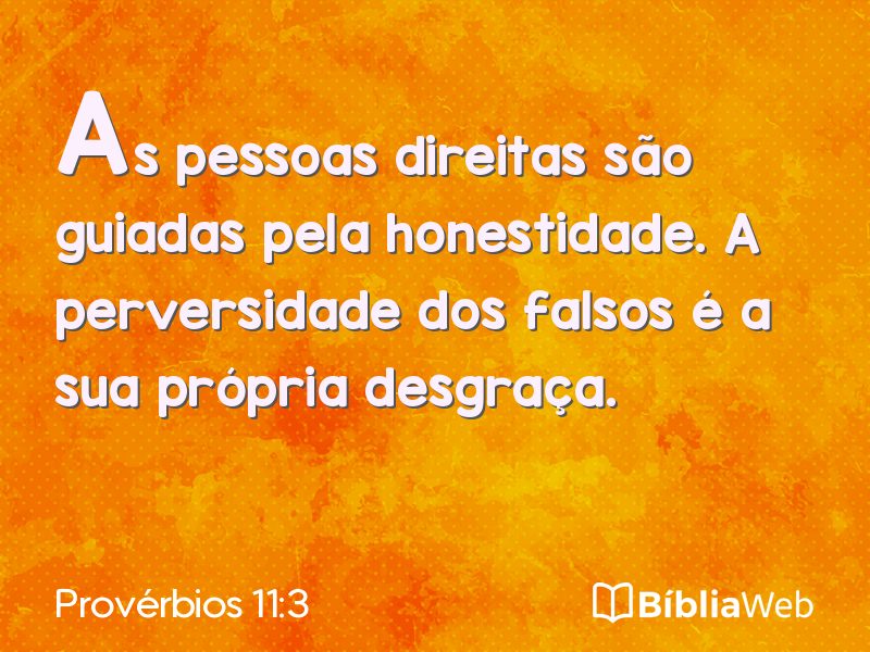 Provérbios 11:3 em imagem para compartilhar