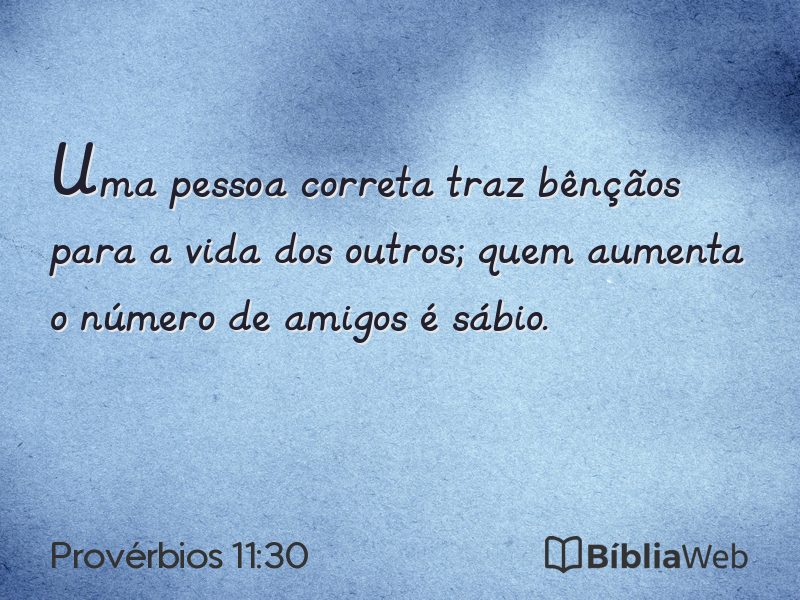 Provérbios 11:30 em imagem para compartilhar
