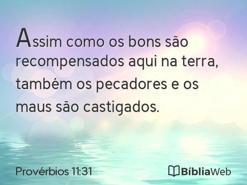 Provérbios 11:31 em imagem para compartilhar