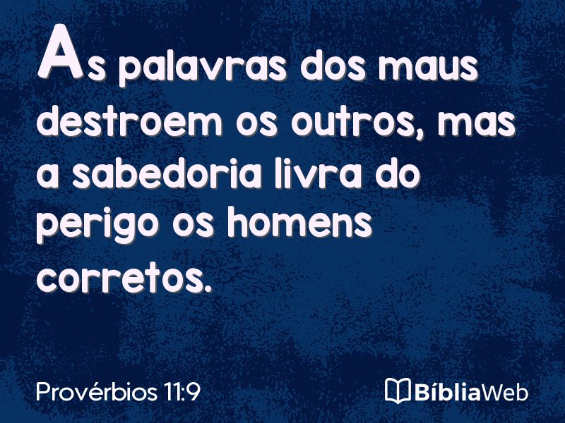 Provérbios 11:9 em imagem para compartilhar