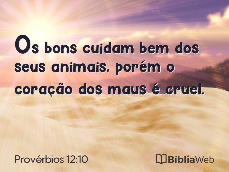 Provérbios 12:10 em imagem para compartilhar