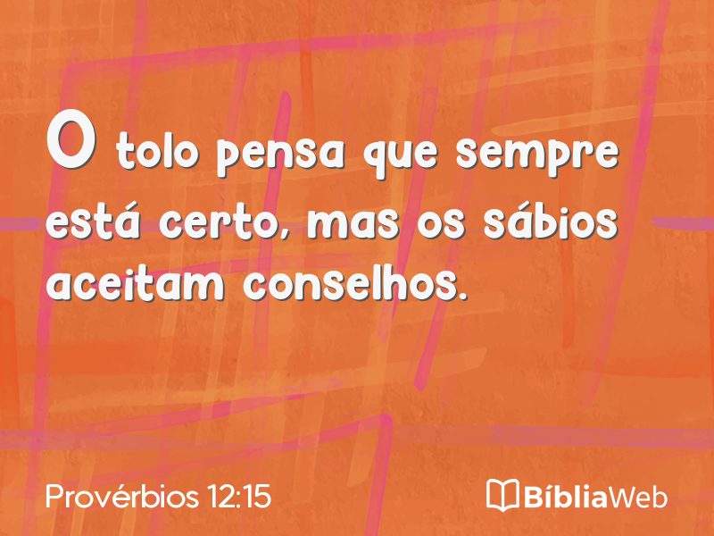 Provérbios 12:15 em imagem para compartilhar