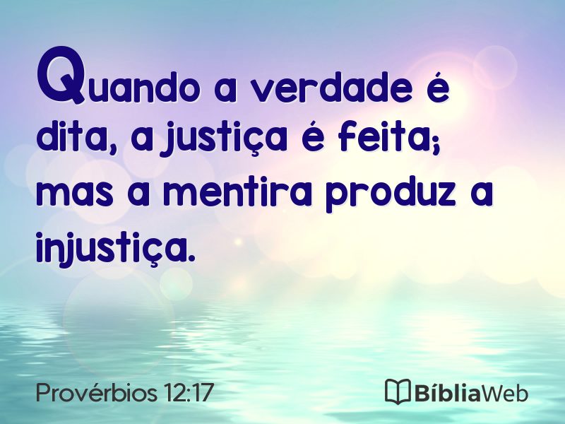 Provérbios 12:17 em imagem para compartilhar
