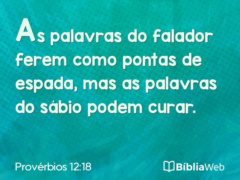Provérbios 12:18 em imagem para compartilhar