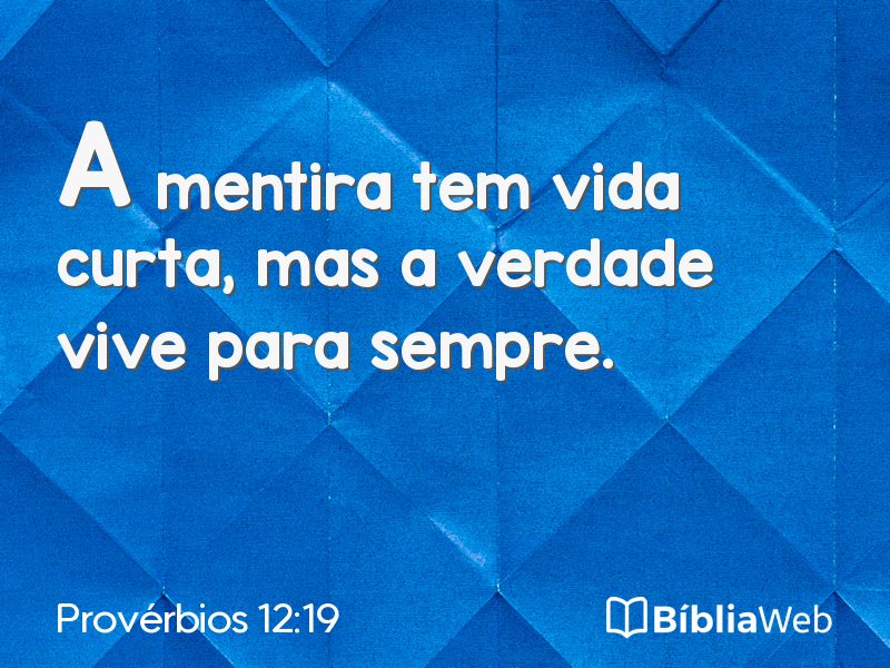 Provérbios 12:19 em imagem para compartilhar