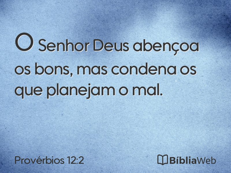 Provérbios 12:2 em imagem para compartilhar