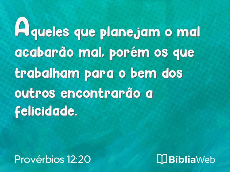Provérbios 12:20 em imagem para compartilhar