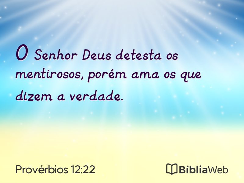 Provérbios 12:22 em imagem para compartilhar
