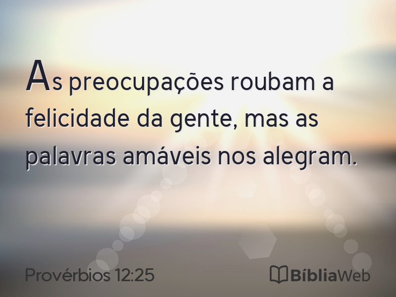 Provérbios 12:25 em imagem para compartilhar