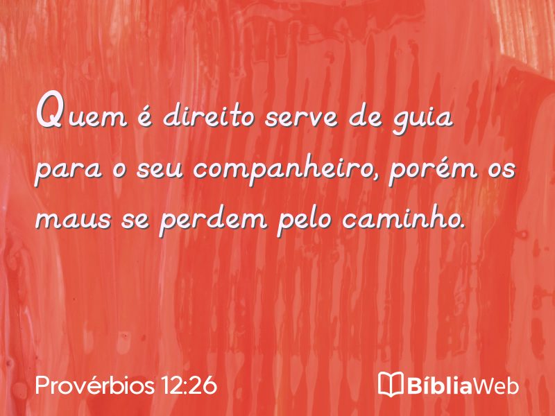 Provérbios 12:26 em imagem para compartilhar