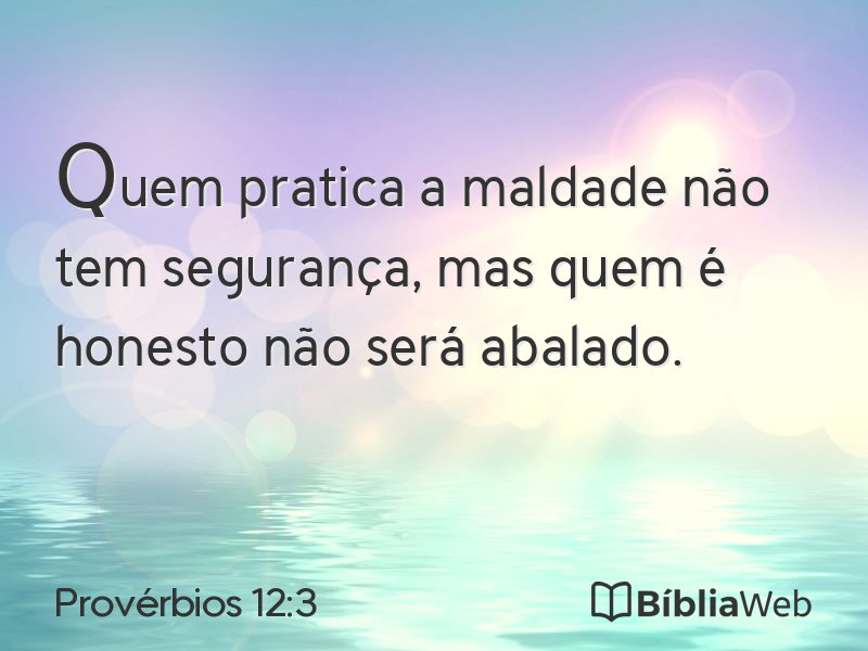 Provérbios 12:3 em imagem para compartilhar