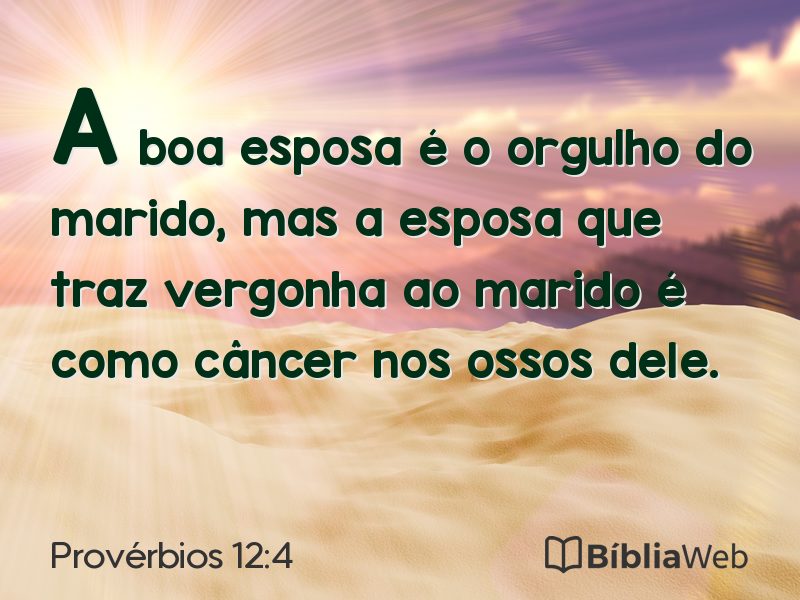 Provérbios 12:4 em imagem para compartilhar