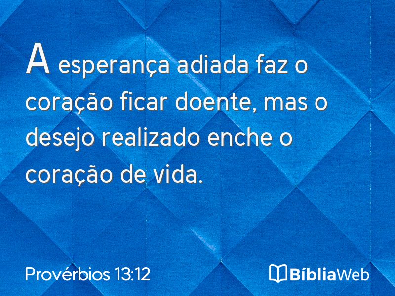 Provérbios 13:12 em imagem para compartilhar