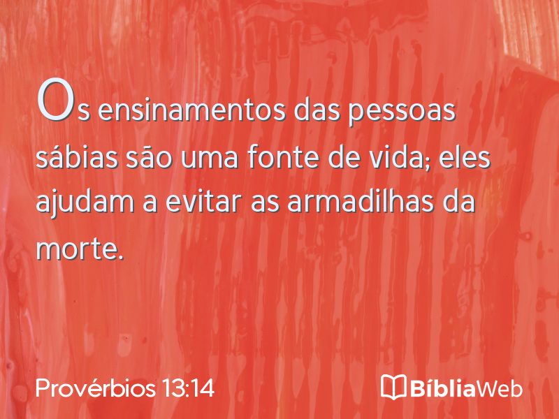 Provérbios 13:14 em imagem para compartilhar
