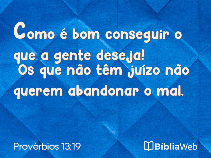 Provérbios 13:19 em imagem para compartilhar
