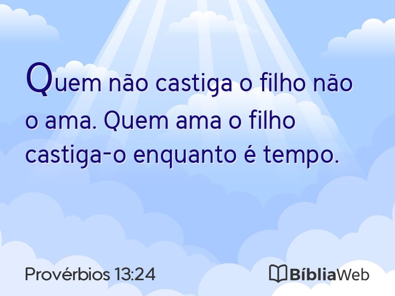 Provérbios 13:24 em imagem para compartilhar