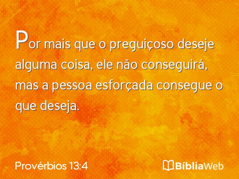 Provérbios 13:4 em imagem para compartilhar