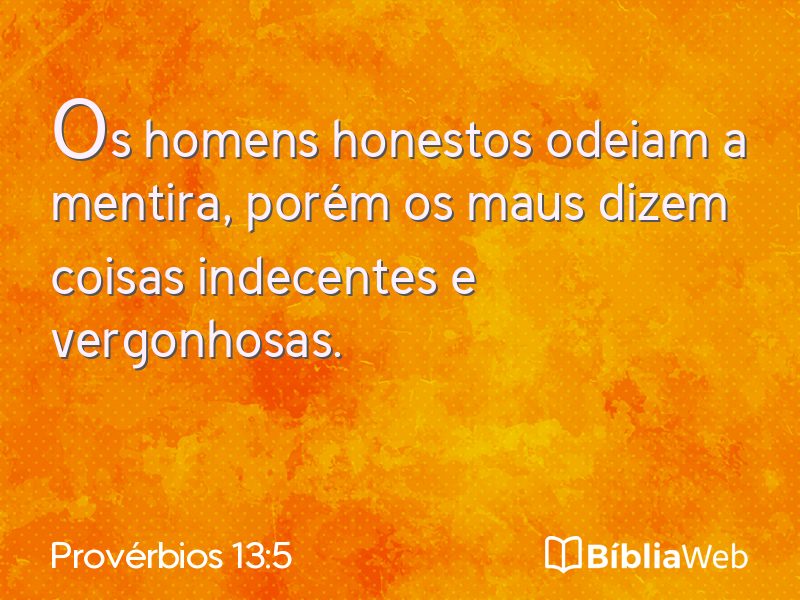 Provérbios 13:5 em imagem para compartilhar