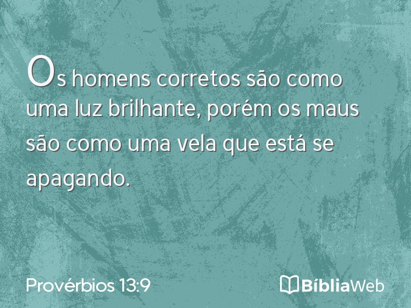 Provérbios 13:9 em imagem para compartilhar