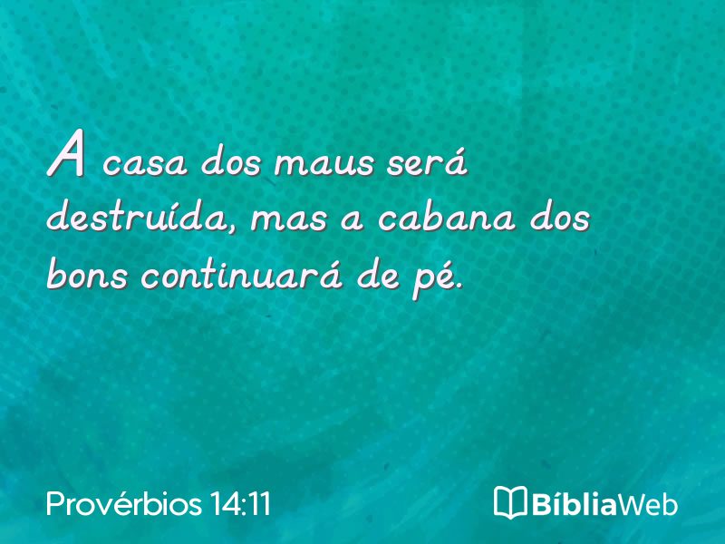 Provérbios 14:11 em imagem para compartilhar