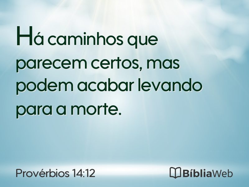 Provérbios 14:12 em imagem para compartilhar