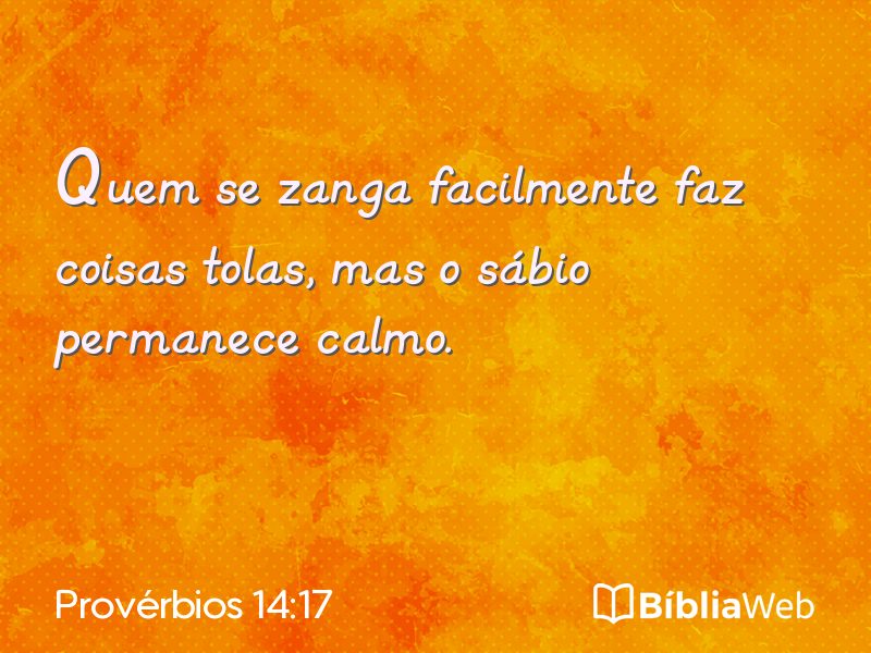 Provérbios 14:17 em imagem para compartilhar