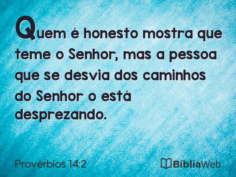 Provérbios 14:2 em imagem para compartilhar