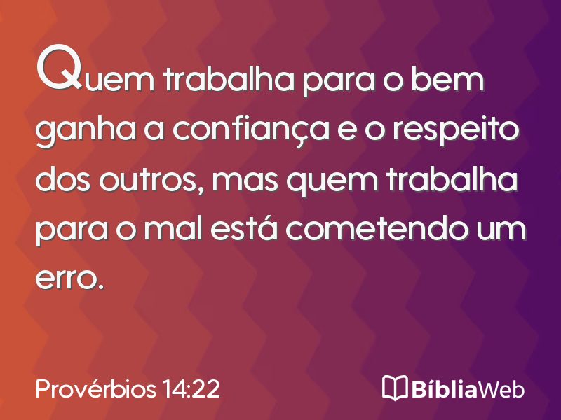 Provérbios 14:22 em imagem para compartilhar