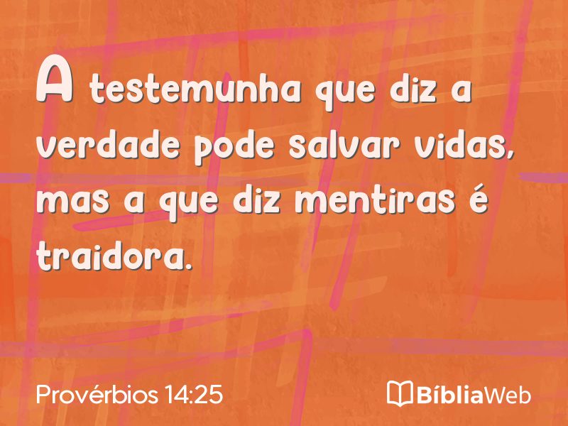 Provérbios 14:25 em imagem para compartilhar