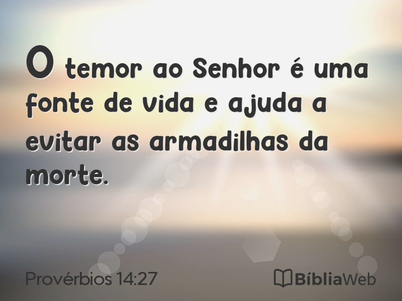 Provérbios 14:27 em imagem para compartilhar