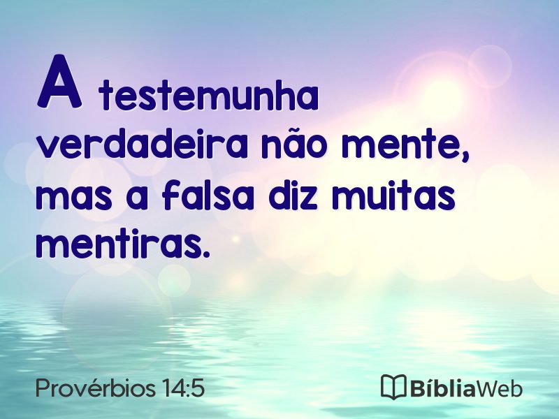 Provérbios 14:5 em imagem para compartilhar