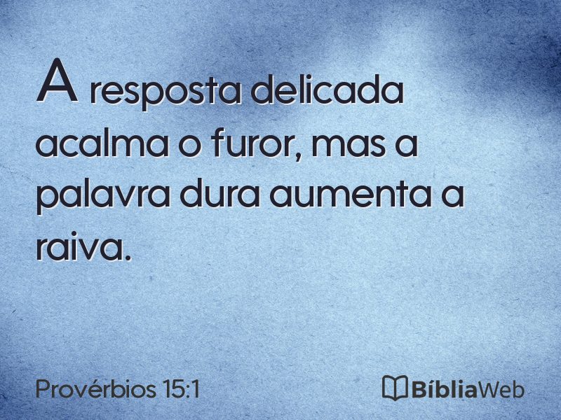 Provérbios 15:1 em imagem para compartilhar