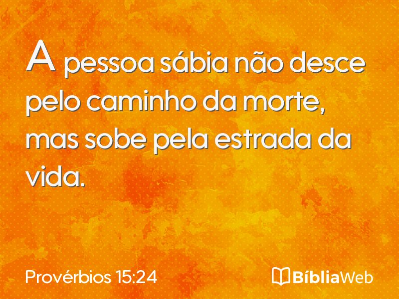 Provérbios 15:24 em imagem para compartilhar