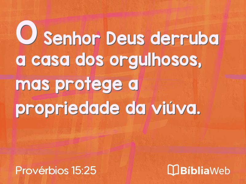 Provérbios 15:25 em imagem para compartilhar