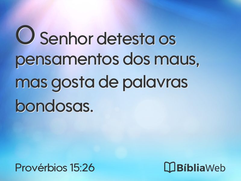 Provérbios 15:26 em imagem para compartilhar