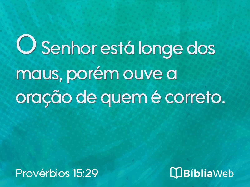 Provérbios 15:29 em imagem para compartilhar