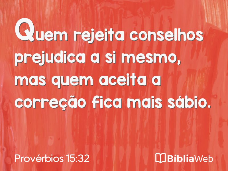 Provérbios 15:32 em imagem para compartilhar
