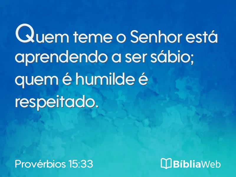 Provérbios 15:33 em imagem para compartilhar