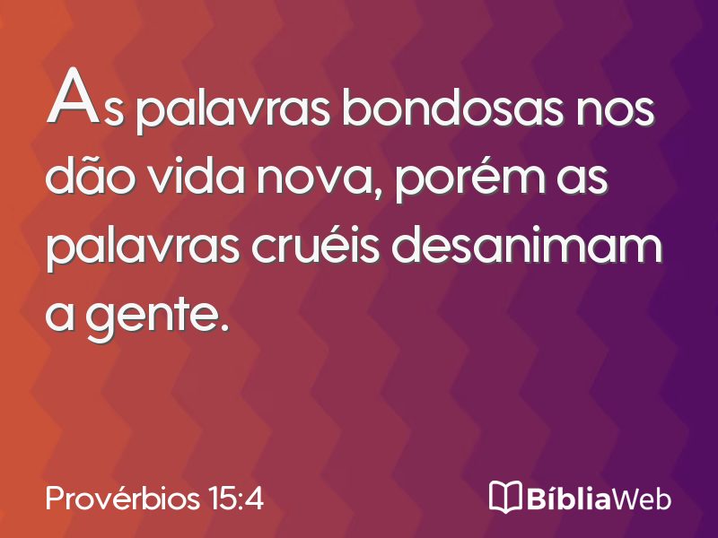 Provérbios 15:4 em imagem para compartilhar