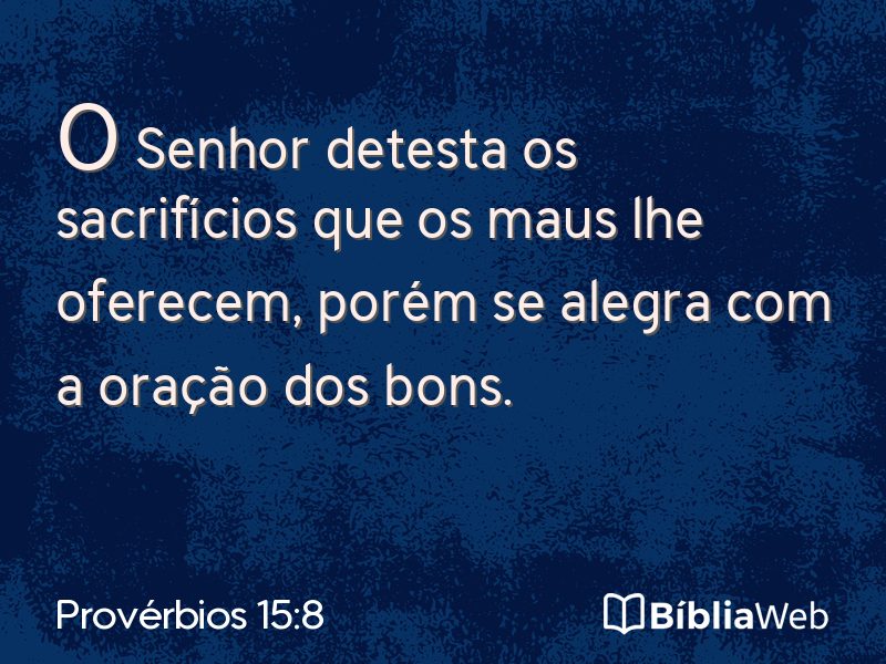 Provérbios 15:8 em imagem para compartilhar