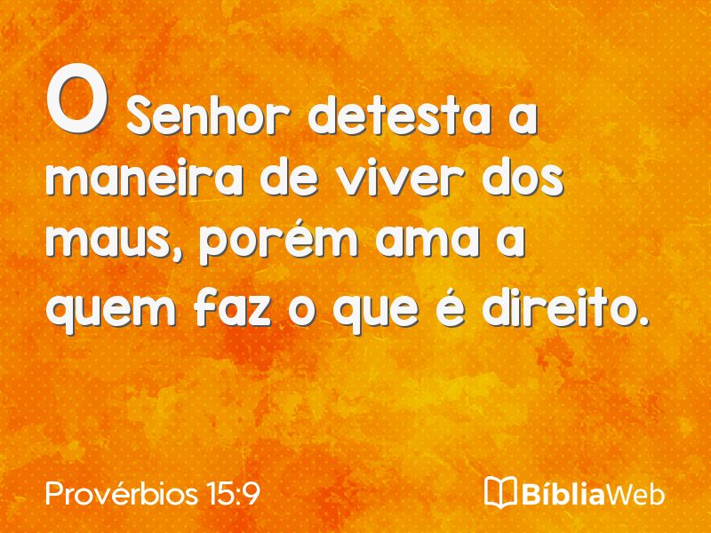 Provérbios 15:9 em imagem para compartilhar