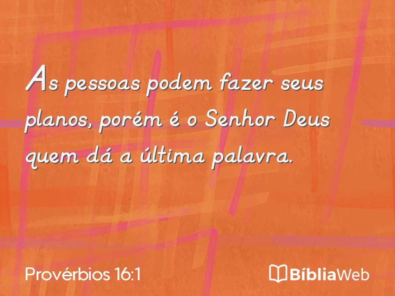 Provérbios 16:1 em imagem para compartilhar