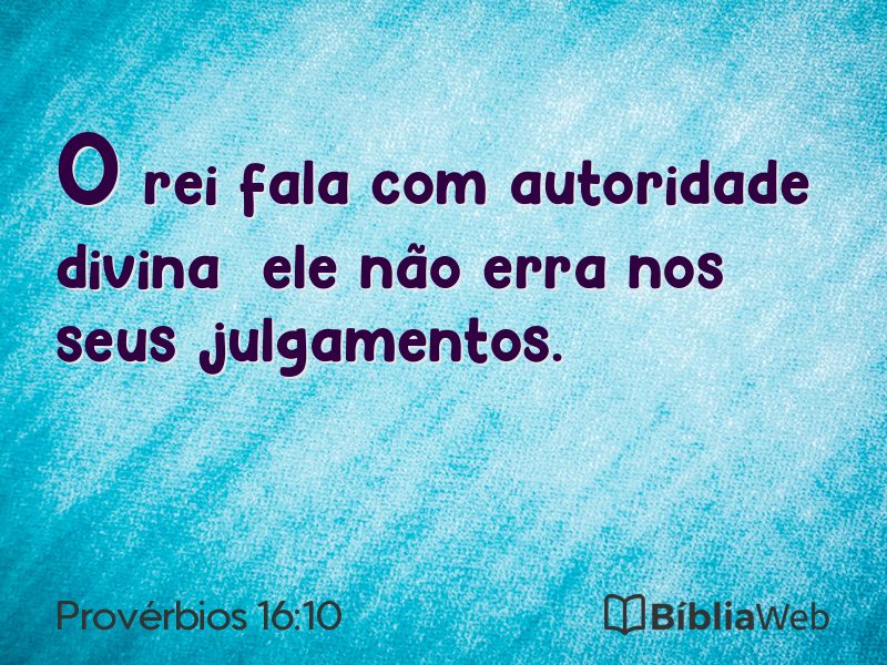 Provérbios 16:10 em imagem para compartilhar