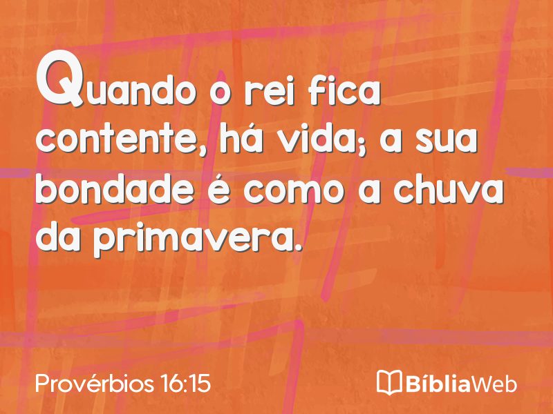 Provérbios 16:15 em imagem para compartilhar
