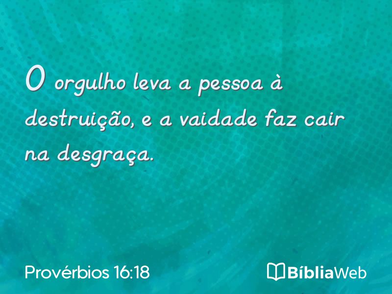 Provérbios 16:18 em imagem para compartilhar